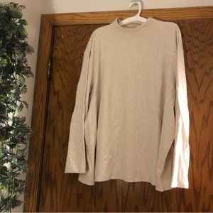 vintage tan turtleneck long sleeve top